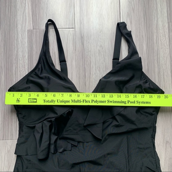 NWOT Kona Sol Black Ruffle 1 pc Swimsuit - Picture 9 of 10